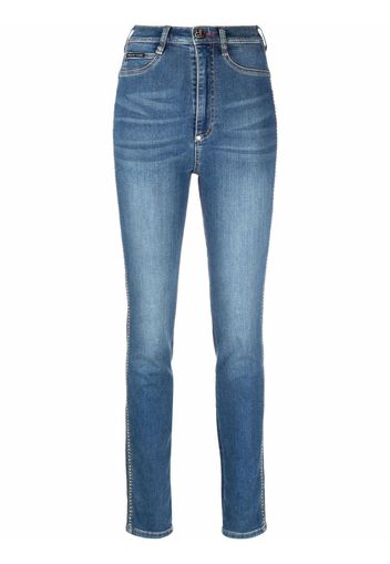 Philipp Plein Jeans skinny a vita alta - Blu