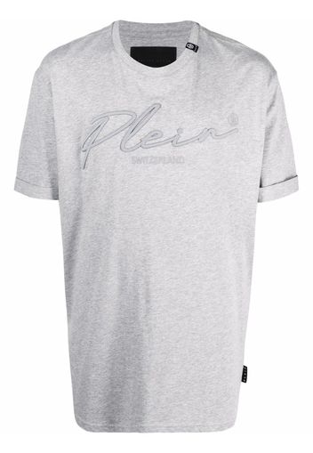 Philipp Plein T-shirt con ricamo - Grigio