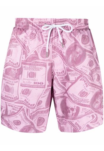 Philipp Plein dollar-print swimming shorts - Rosa