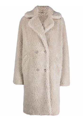 Philipp Plein Cappotto oversize Teddy Bear - Toni neutri