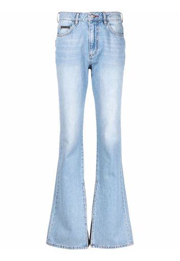 Philipp Plein Jeans svasati a vita alta - Blu