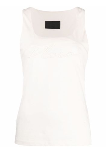 Philipp Plein logo-embroidered vest top - Toni neutri