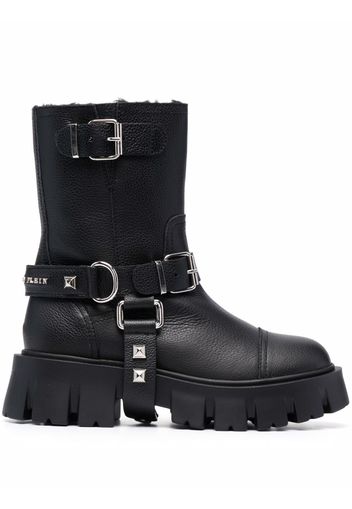 Philipp Plein studded biker boots - Nero