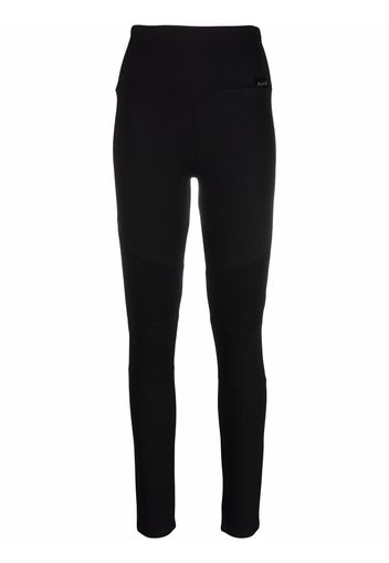 Philipp Plein ribbed-panel biker leggings - Nero