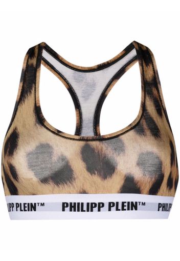Philipp Plein leopard print bra - Toni neutri