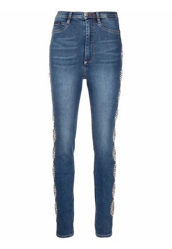 Philipp Plein Jeans skinny a vita alta - Blu