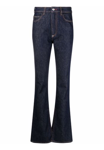 Philipp Plein Jeans svasati a vita alta - Blu