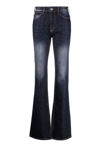 Philipp Plein Jeans svasati a vita alta - Blu