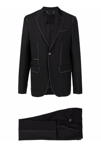 Philipp Plein contrast-stitch single-breasted suit - Nero