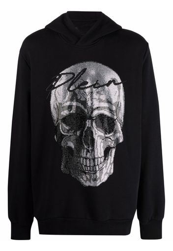 Philipp Plein crystal-embellished skull hoodie - Nero