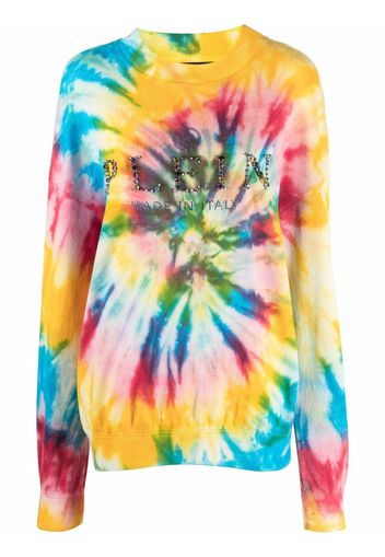 Philipp Plein Felpa con fantasia tie dye - Giallo