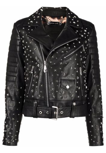 Philipp Plein star-studded biker jacket - Nero