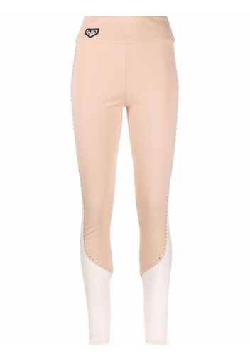 Philipp Plein Leggings con borchie - Toni neutri