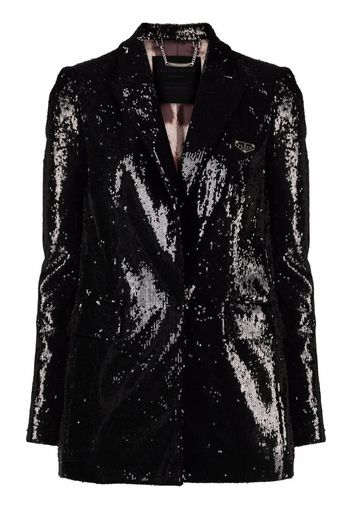 Philipp Plein Blazer con paillettes - Nero