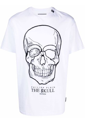 Philipp Plein skull-print cotton T-shirt - Bianco