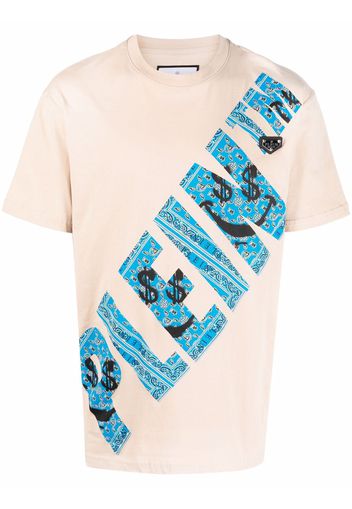 Philipp Plein graffiti-print round neck T-shirt - Toni neutri