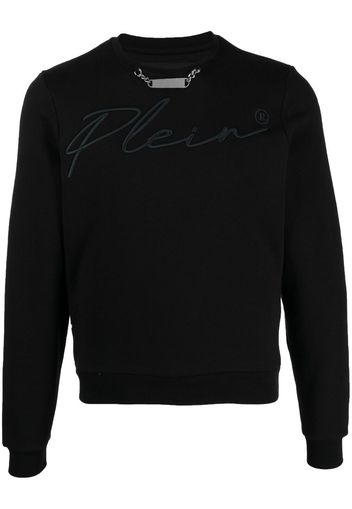 Philipp Plein Felpa Signature con ricamo - Nero