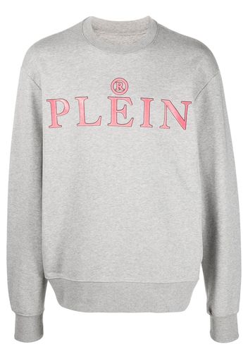 Philipp Plein logo-print cotton sweatshirt - Grigio