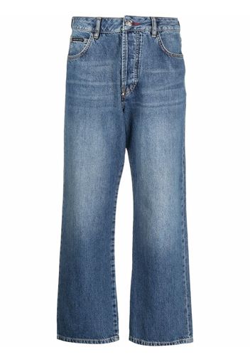 Philipp Plein Jeans a gamba ampia Iconic Plein - Blu