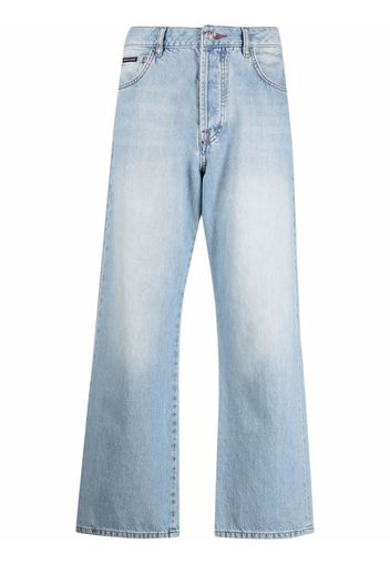 Philipp Plein cropped denim jeans - Blu