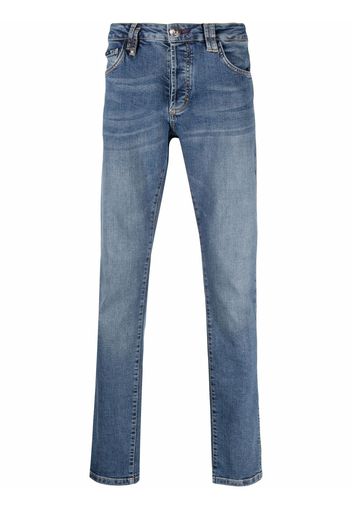 Philipp Plein Jeans slim con applicazione - Blu