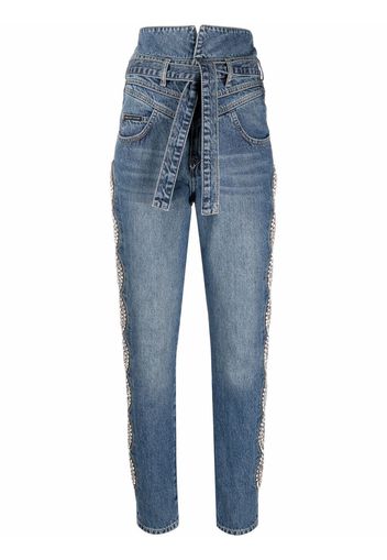 Philipp Plein Jeans a vita alta Saint Tropez - Blu