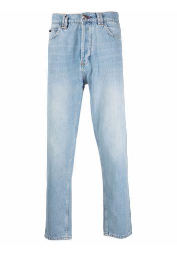 Philipp Plein Jeans Iconic con taglio a carota - Blu