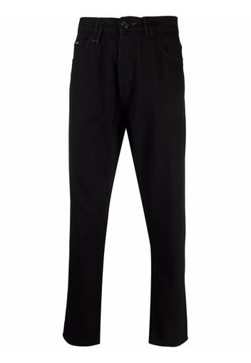 Philipp Plein Pantaloni con applicazione logo - Nero