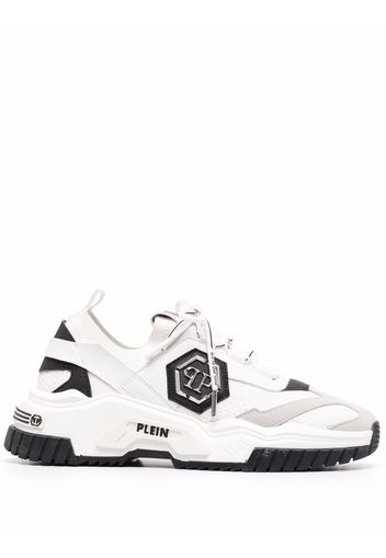 Philipp Plein Sneakers Predator con pannelli a contrasto - Bianco