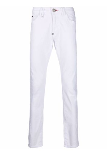 Philipp Plein logo slim-fit jeans - Bianco