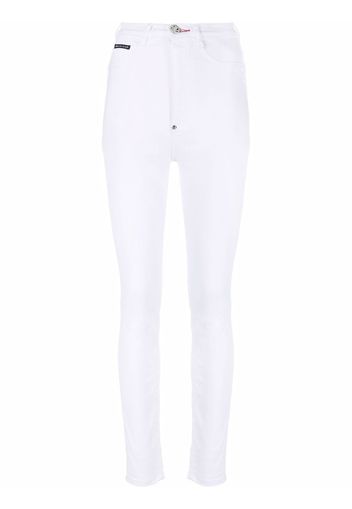 Philipp Plein super high-waist jeggings - Bianco