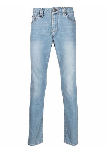 Philipp Plein logo slim-fit jeans - Blu