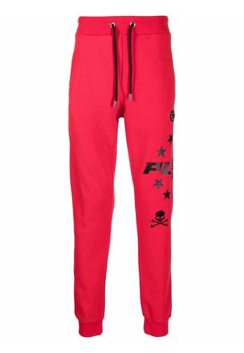 Philipp Plein logo skull tracksuit bottoms - Rosso