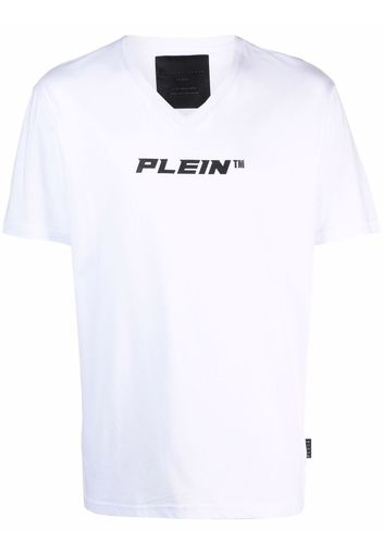 Philipp Plein T-shirt con scollo a V - Bianco