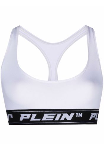 Philipp Plein Reggiseno con logo - Bianco