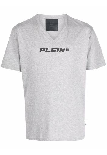 Philipp Plein T-shirt con scollo a V - Grigio