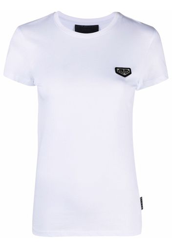 Philipp Plein logo plaque cotton T-shirt - Bianco