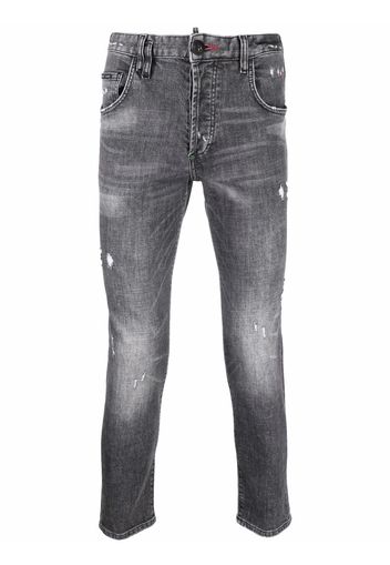 Philipp Plein skinny-cut washed jeans - Grigio