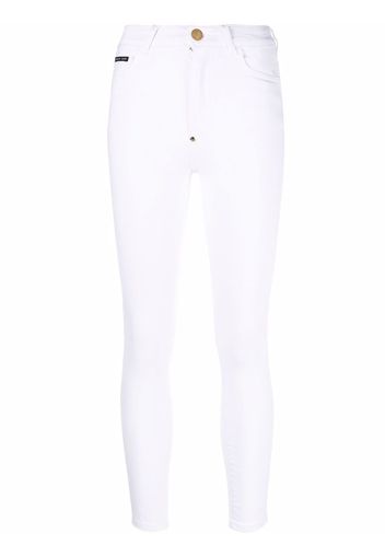 Philipp Plein denim cropped skinny jeans - Bianco