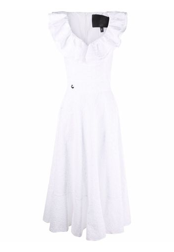 Philipp Plein lace-design midi dress - Bianco