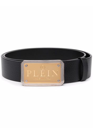 Philipp Plein Cintura con placca logo - Nero