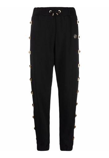 Philipp Plein Pantaloni sportivi con applicazione - Nero