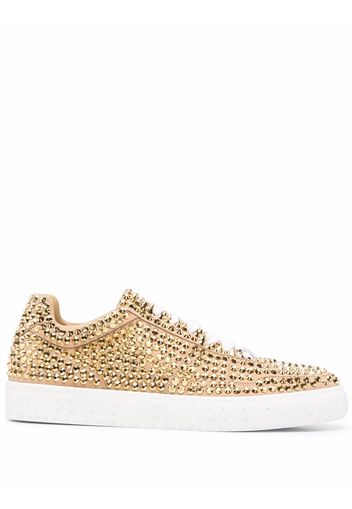 Philipp Plein Sneakers con cristalli - Oro