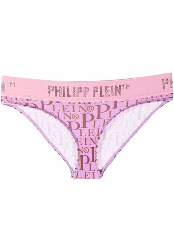 Philipp Plein Slip con stampa - Rosa
