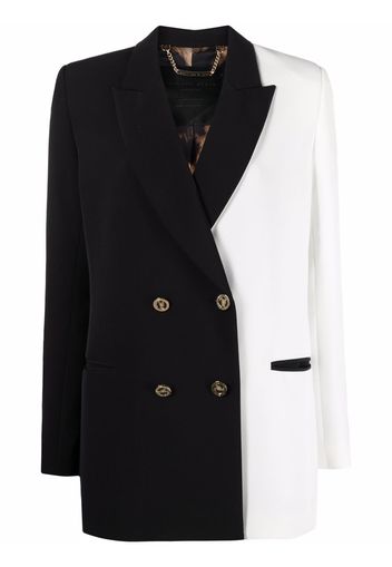 Philipp Plein Blazer doppiopetto bicolore - Nero