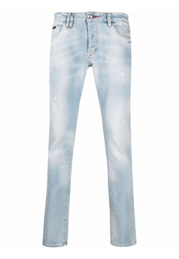 Philipp Plein Jeans dritti - Blu