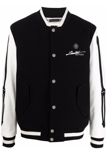 Philipp Plein Bomber College con stampa - Nero