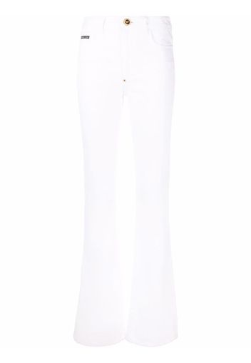 Philipp Plein Jeans svasati a vita alta - Bianco