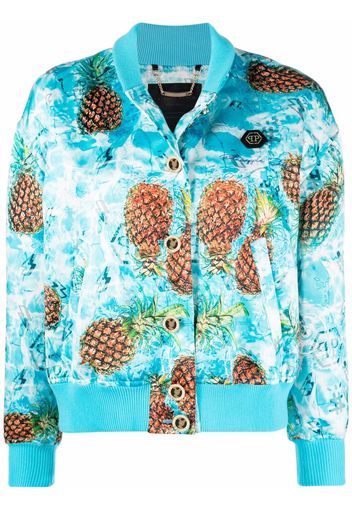 Philipp Plein Bomber Pineapple Skies - Blu