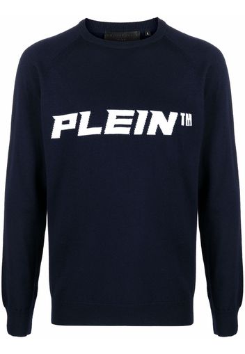 Philipp Plein logo-print jumper - Blu